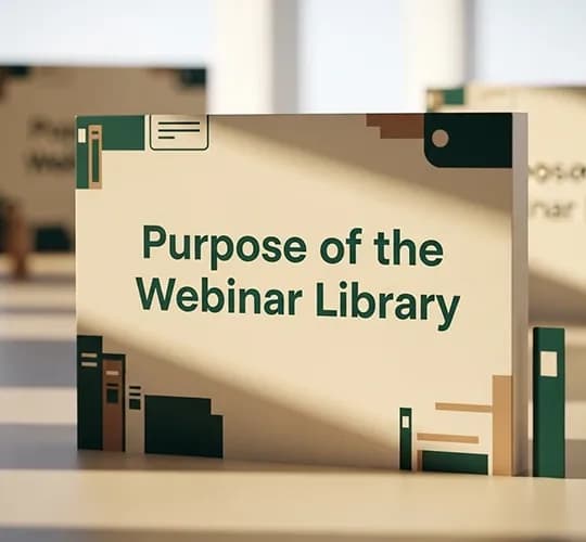 Purpose of the Webinar Library