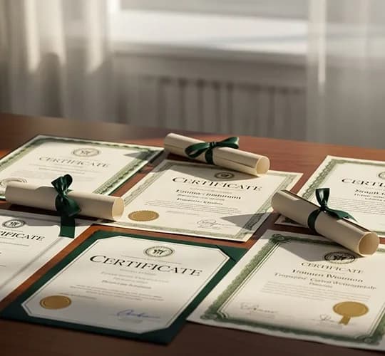 Certificates and Professional Recognition